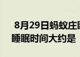  8月29日蚂蚁庄园小鸡问题：长颈鹿每天的睡眠时间大约是