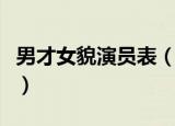男才女貌演员表（电视剧男才女貌有哪些演员）