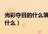光彩夺目的什么填上适当的词语（光彩夺目的什么）