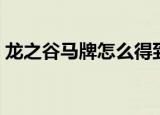 龙之谷马牌怎么得到（龙之谷马牌怎么获得）