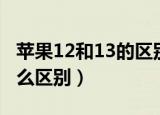 苹果12和13的区别是什么（苹果12和13有什么区别）