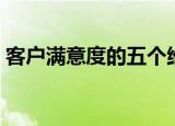客户满意度的五个维度是什么（客户满意度）
