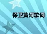 保卫黄河歌词（歌词及简介请查收）