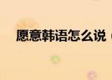 愿意韩语怎么说（yy会员怎么设置红名）