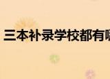 三本补录学校都有哪些（三本补录学校名单）