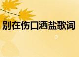 别在伤口洒盐歌词（别在伤口撒盐歌词介绍）