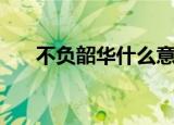 不负韶华什么意思（不负韶华的含义）