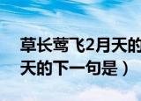 草长莺飞2月天的下句是什么（草长莺飞2月天的下一句是）
