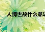 人情世故什么意思（人情世故成语出处）