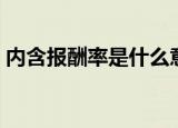内含报酬率是什么意思（内含报酬率的解释）