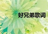 好兄弟歌词（好兄弟歌词欣赏）