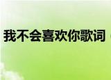 我不会喜欢你歌词（我不会喜欢你歌曲介绍）