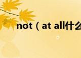 not（at all什么意思 not at all翻译）