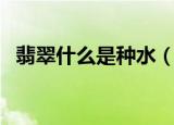 翡翠什么是种水（翡翠的种水是什么意思）