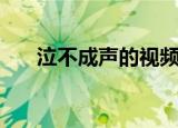 泣不成声的视频（泣不成声的近义词）