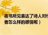 夜书所见表达了诗人对什么的之情（夜书所见古诗写出了作者怎么样的感情呢）