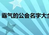 霸气的公会名字大全（盘点霸气的公会名字）