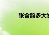 张含韵多大岁数（张含韵多大）