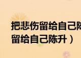 把悲伤留给自己陈升mp3免费下载（把悲伤留给自己陈升）