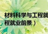 材料科学与工程就业前景排名（材料科学与工程就业前景）