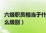 六级职员相当于什么待遇（六级职员相当于什么级别）
