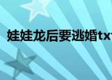 娃娃龙后要逃婚txt微盘（娃娃龙后要逃婚）