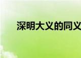 深明大义的同义词（深明大义的意思）