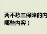 两不愁三保障的内容是什么（两不愁三保障有哪些内容）