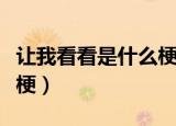 让我看看是什么梗微信表情（让我看看是什么梗）