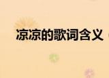 凉凉的歌词含义（凉凉的歌词有何含义）