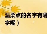 温柔点的名字有哪些（有什么温柔点的女孩名字呢）