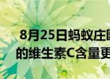  8月25日蚂蚁庄园小鸡问题：以下哪种食物的维生素C含量更高