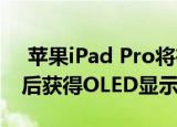  苹果iPad Pro将在2021年初采用mini-LED后获得OLED显示屏
