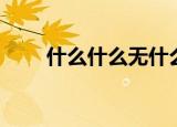 什么什么无什么（什么什么用什么）