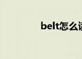 belt怎么读（belt的意思）