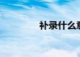 补录什么意思（补录解释）