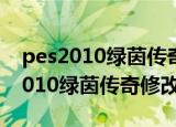 pes2010绿茵传奇怎么提高球员速度（pes2010绿茵传奇修改器）