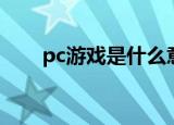 pc游戏是什么意思（pc游戏是什么）