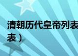 清朝历代皇帝列表及简介（清朝历代皇帝一览表）