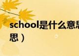 school是什么意思中文（英语school什么意思）
