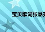 宝贝歌词张悬完整（歌曲宝贝歌词）