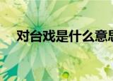 对台戏是什么意思简短（对台戏的解释）