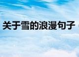 关于雪的浪漫句子（关于雪的浪漫经典句子）