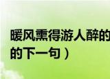 暖风熏得游人醉的熏指的是（暖风熏得游人醉的下一句）