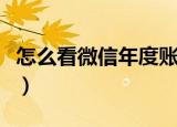 怎么看微信年度账单（微信年度账单如何查看）