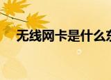 无线网卡是什么东西（什么是无线网卡）