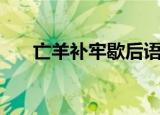 亡羊补牢歇后语（大家一起来看看吧）