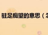 驻足痴望的意思（怎么理解驻足痴望的意思）