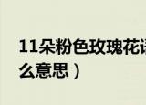11朵粉色玫瑰花语（11朵粉色玫瑰花语是什么意思）