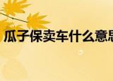 瓜子保卖车什么意思（瓜子保卖车大概意思）